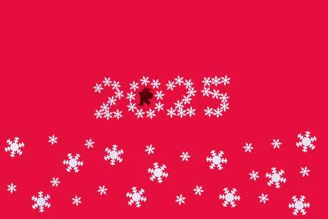 Winter background with snowflakes Stock Illustration
