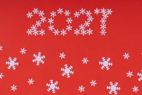 Winter background with snowflakes Stock Illustration