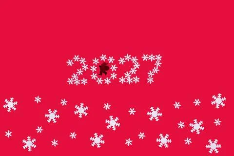 Winter background with snowflakes Stock Illustration