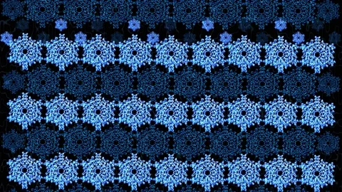 Winter background with snowflakes pattern Stock Footage 143968442