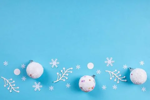 Winter background with snowflakes Stock Photos