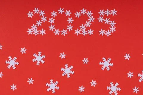 Winter background with snowflakes Stock Photos