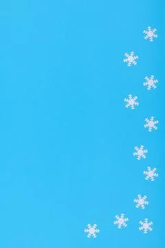 Winter background with snowflakes Stock Photos