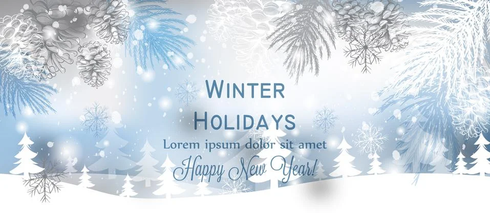 Winter background snowflakes Vector. Blue and gray snowflakes frozen decors Illustrazione stock