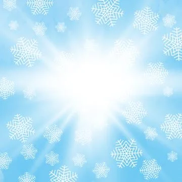 Winter background with snowflakes.Vector illustration for print, textile, paper Stock Illustration