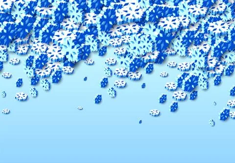 Winter background with snowstorm and sprayed snowflakes for New Years Eve Stock Illustration