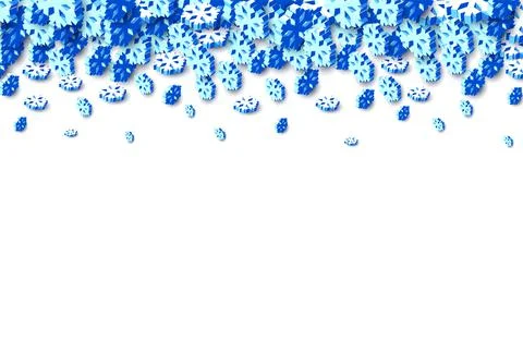 Winter background with snowstorm and sprayed snowflakes for New Years Eve Stock Illustration