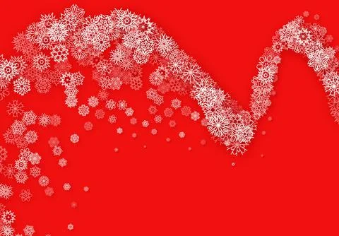 Winter background with snowstorm and sprayed snowflakes for New Years Eve Stock Illustration