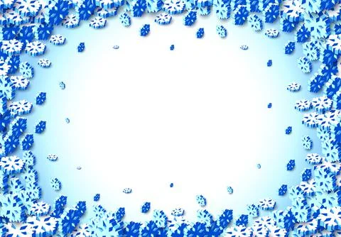 Winter background with snowstorm and sprayed snowflakes for New Years Eve Stock Illustration
