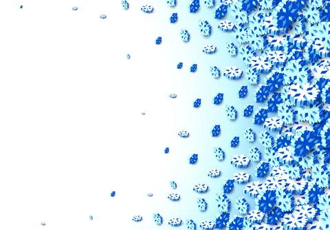 Winter background with snowstorm and sprayed snowflakes for New Years Eve Stock Illustration