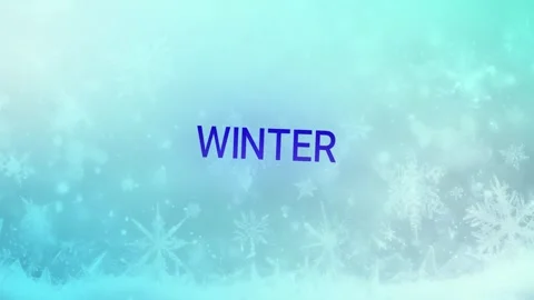 Winter Background Text Animation with Snow and Ice Blue Effect 動画素材 317326666