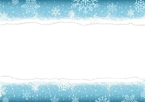 Winter Background with Torn Paper Stock Illustration
