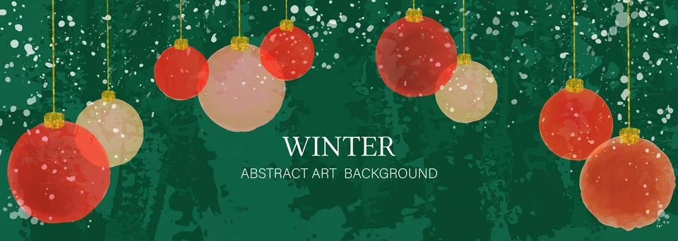 Winter background vector. Hand painted watercolor brush texture, splash, dr.. Illustrazione stock