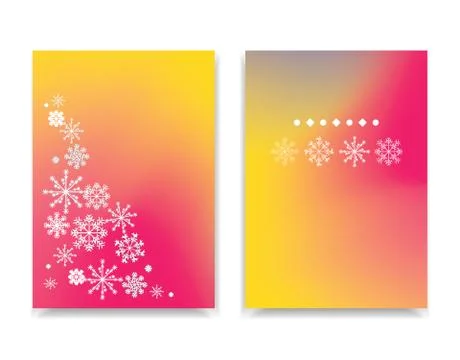 Winter background with white snowflake. Snowfall frozen greeting card Stock Illustration