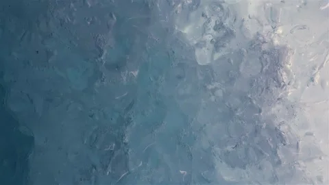 Winter Baikal, ice on the rocks, large blocks of ice on Lake Baikal, icy caves Stock Footage 270257498