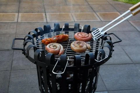 Winter Barbecue Stock Photos