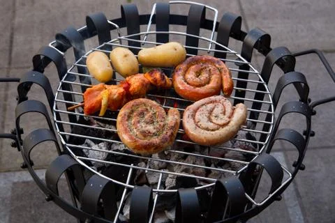 Winter Barbecue Stock Photos