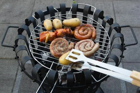Winter Barbecue Stock Photos