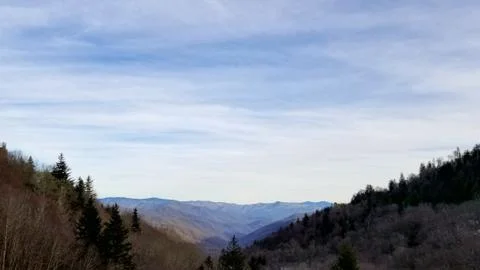 Winter Basil's Overlook Sunset Stock Photos