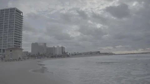 Winter Beach and waves Stock Footage 58152043