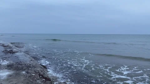 Winter Beach On The Curonian Spit, Baltic sea Stock Footage 149717327