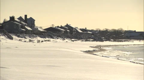 Winter beach 動画素材 47684422