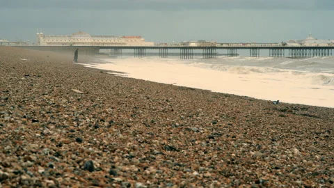 Winter Beach Stock Footage 134261541