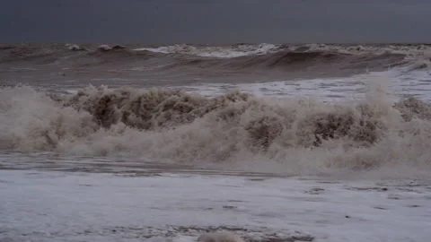 Winter Beach Stock Footage 134261651