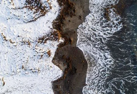 Winter beach Stock Photos