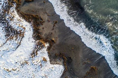 Winter beach Stock Photos