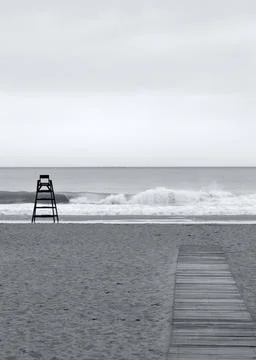 Winter in the beach Stock Photos