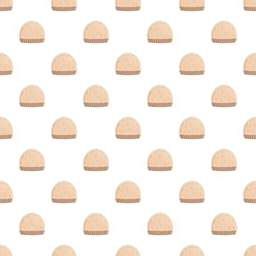 Winter beanie hat seamless pattern illustration Stock Illustration