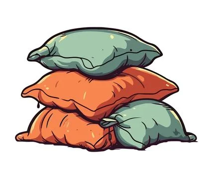 Winter bedding collection, comfortable for sleeping 스톡 일러스트