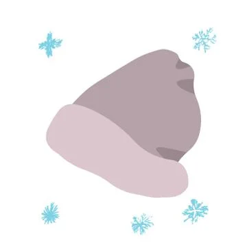 Winter beige beanie Stock Illustration