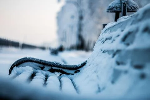 Winter Bench Stock Photos