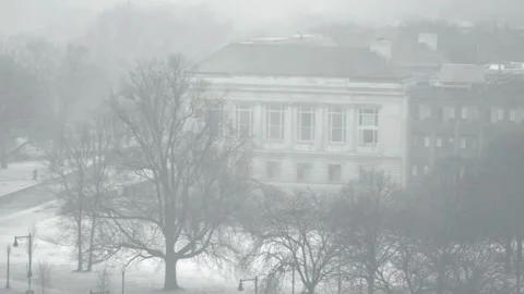 Winter Blizzard Boston Stock Footage 345183778