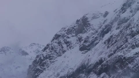 Winter Blizzard in the North Caucasus Mountains, Russia Stock Footage 320852901
