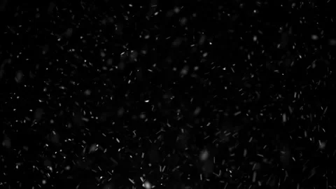 Winter Blizzard Weather. Snow and Wind Alpha Channel Black Background Stock Footage