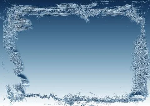 Winter blue background in the form of a rough frame Foto stock