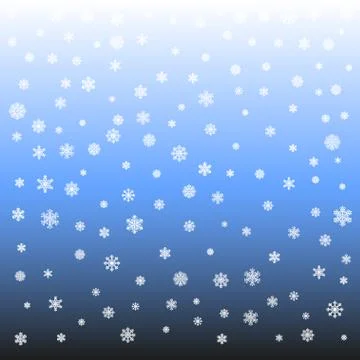 Winter blue background with snowflakes. Vector Illustration Stock Illustration