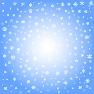 Winter blue background with snowflakes. Vector Illustration Stock Illustration