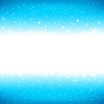 Winter blue background with textarea Stock Illustration