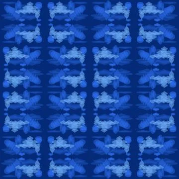Winter blue fantasy pattern. Stock Illustration