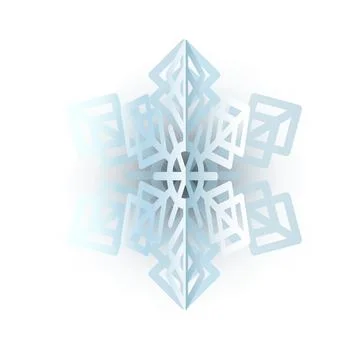 Winter Blue Fluffy Snowflake Gradient Icon Stock Illustration