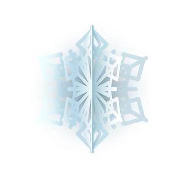 Winter Blue Fluffy Snowflake Gradient Icon Stock Illustration