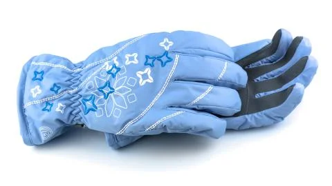 Winter blue gloves Stock Photos