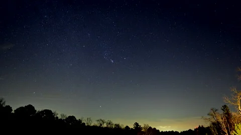 Winter blue hour to night time lapse Video stock 231293651