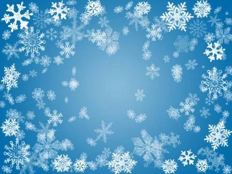 Winter in blue Stock Illustration