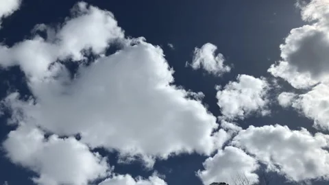 Winter Blue Sky White Clouds Stock Footage 156941858
