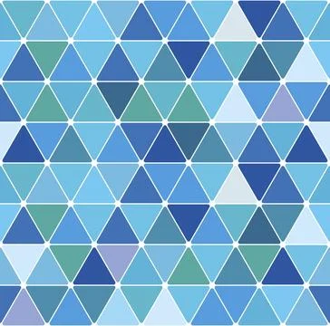 Winter blue triangle pattern. Seamless tile background Stock Illustration